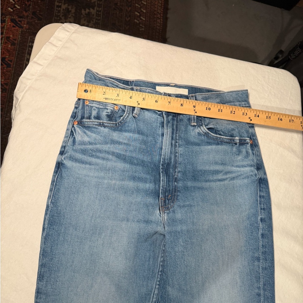MOTHER Light Blue Straight Leg Jeans - Picture 6 of 7